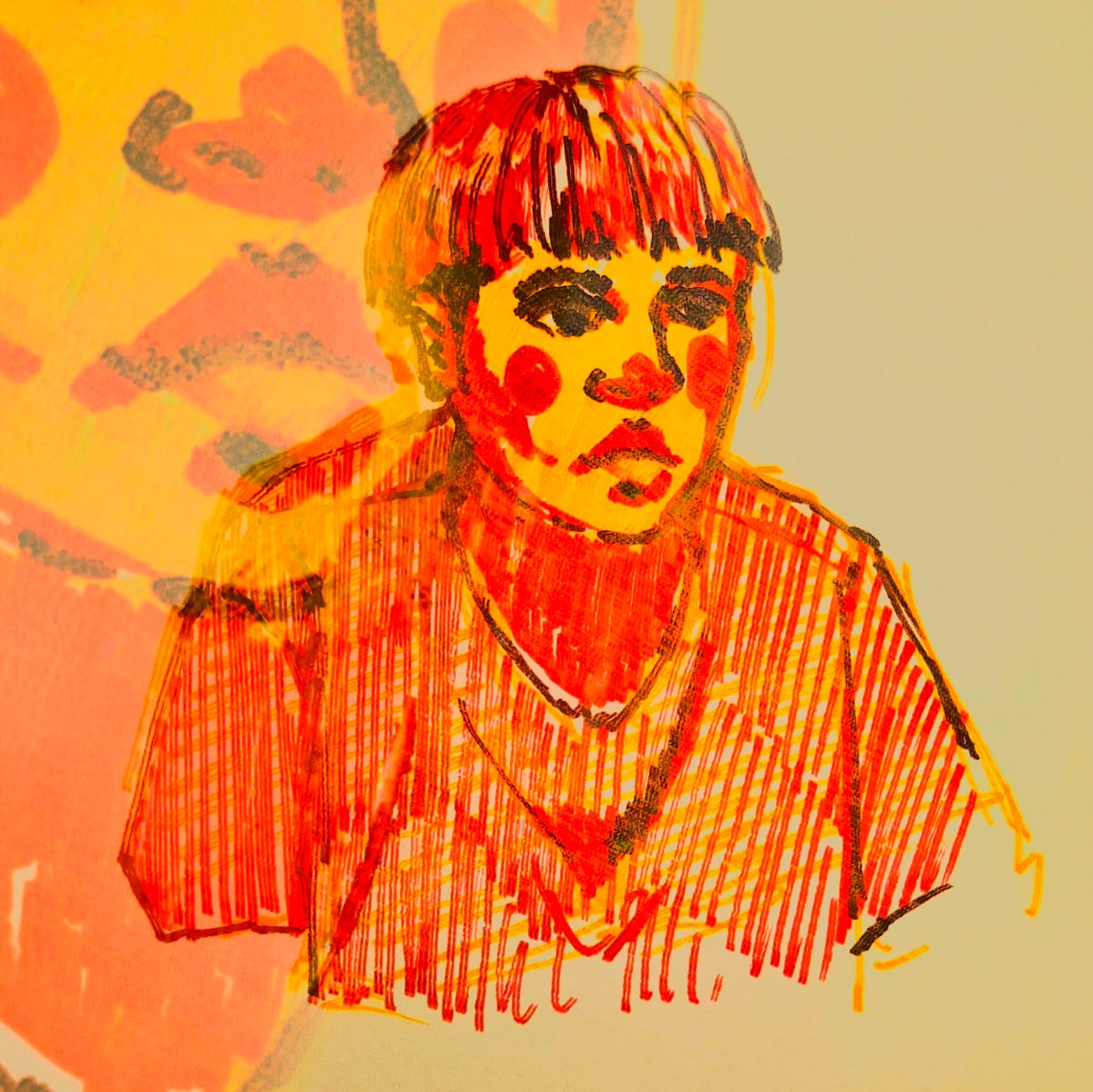 наскетчила автопортрет і трошки криндж обробки поверх🤙