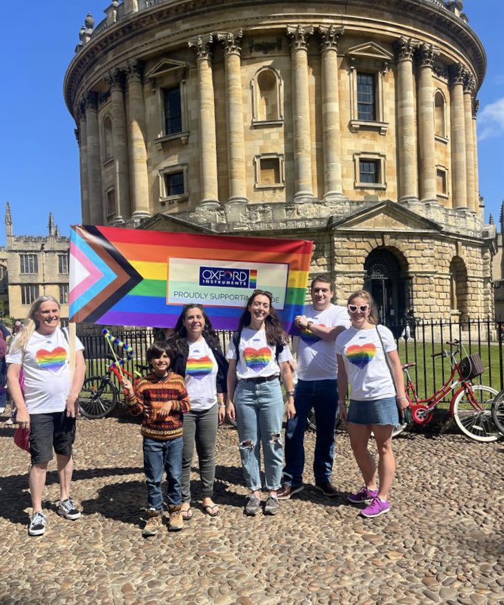 harriet_oxinst's tweet photo. Amazing to walk today in Oxford Pride with my colleagues at @OxInst. An incredible atmosphere!
#LifeAtOI #OxfordInstruments #Pride #Pride2023 #OxfordPride #OxInst https://t.co/LFBtmGISx7