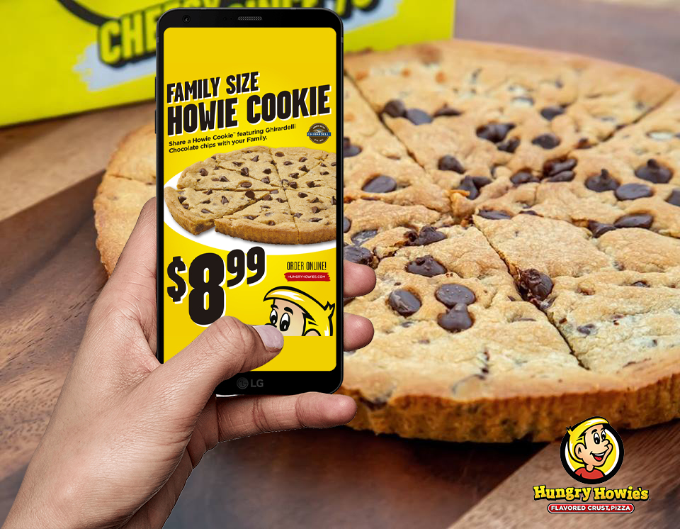 Want something chewy? Our peanut butter chocolate chip cookies are soft and delicious. #HungryHowies #PeanutButterCookies #ChewyGoodness