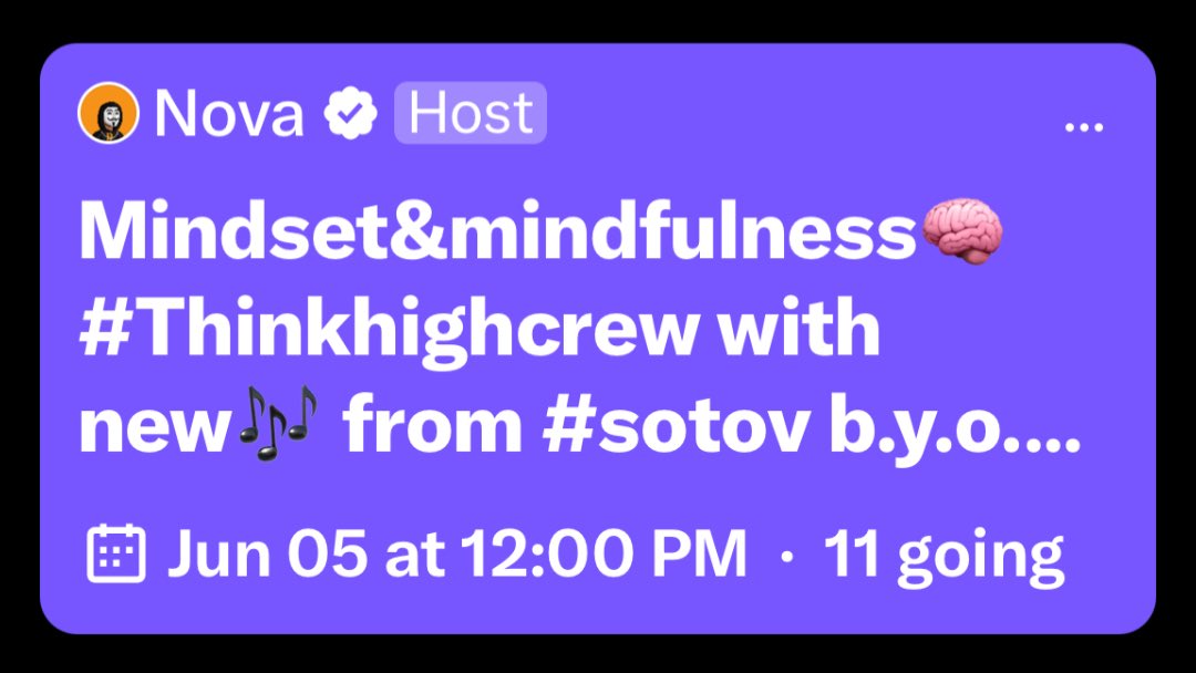 CanuckChuckEh's tweet image. 🎙️💨🎙️💨🎙️💨🎙️💨🎙️💨🎙️
#ThinkHighCrew #MobCast
12pm EST Monday Jun.5/23
#Mindset #Monday 
w/
NEW 🎼MUSIC BY #SOTOV
@Official_Sotov @10thg8 

#Crypto #Rap #Track 
“10 FOLD” ⭐️⭐️⭐️⭐️⭐️

Set your reminder &amp;amp; Join Us Monday
👇🏻👇🏻👇🏻
