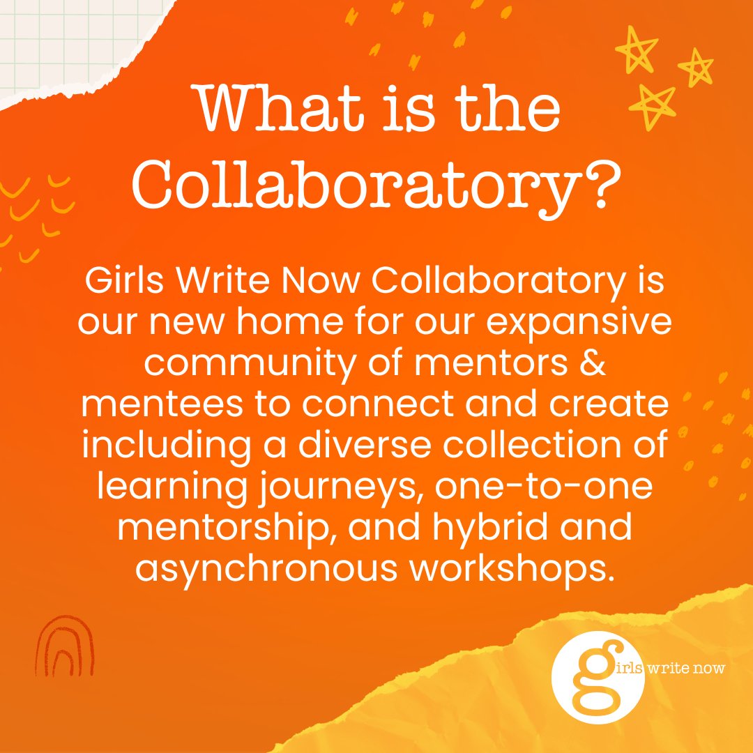 girlswritenow's tweet image. Join the Collaboratory: Girls Write Now's new home for our expansive community of mentors and mentees to connect and create! Apply by July 10: bit.ly/45KMjeh
#writingprogram #girlswritenow #creativementorship #mentoring #volunteer #applynow #highschool #college #writing