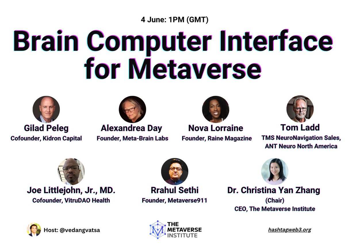 Set a reminder for our upcoming Twitter Space on "Brain Computer Interface for the Metaverse": x.com/i/spaces/1lPJq… 

_
hashtagweb3.org