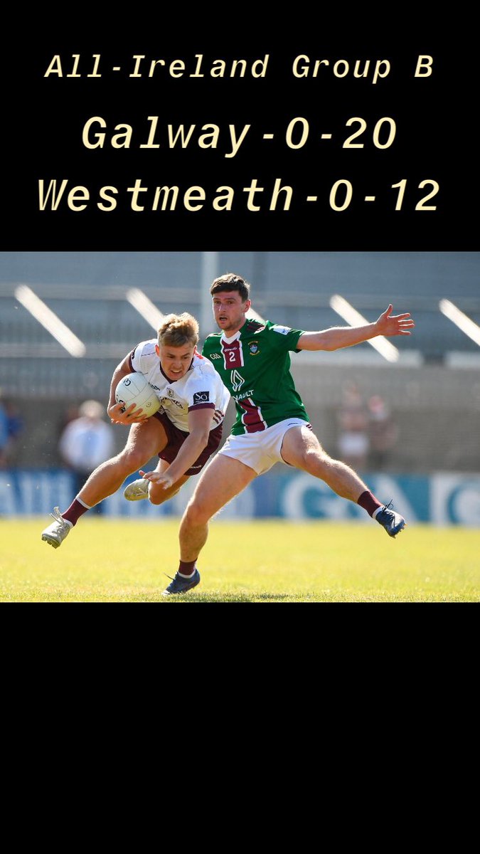 🚨 GALWAY DEFEAT WESTMEATH! 🚨 

Galway have seen off a brave Westmeath challenge in Cusack Park! 

Damien Comer was brilliant off the bench hitting 3 points as Galway kicked on! 
•
#gaa #hurling #gaelicfootball #irishsport #playongaa #clg #lgfa#galwaygaa #westmeathgaa