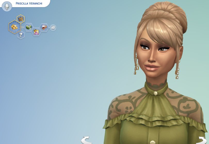 simotional's tweet photo. Love this sim so much! Priscilla Veranchi! She’s the perfect ex-wife, gold-digger character! #ShowUsYourSims #Sims4 #PlayWithLife #TheSims https://t.co/FZVkIbra7U