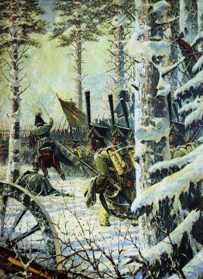 Napoleon's Invasion of Russia, Bayonet Charge. Ura! - Vasily Vereshchagin