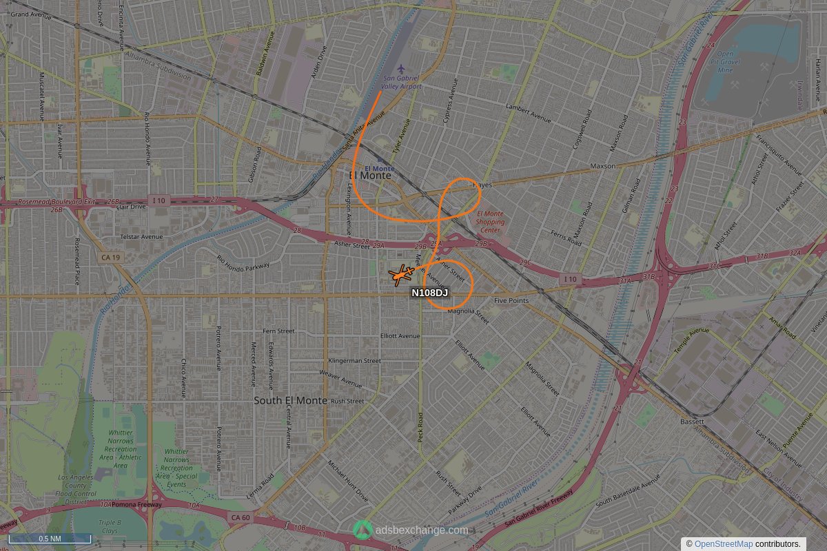 Police Overhead on Twitter "El Monte Police N108DJ (R44) was spotted