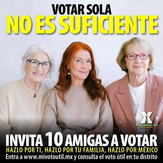 #EdoDeMéxico #Coahuila
¡Sal a votar! Lleva a tu mamá, hermana, tu amiga, abuelita, comadre, vecina, lleva a 10 mujeres a votar. Acude temprano a tu casilla y disfruta tu día y tu triunfo. 
#VotALE #ManoloGobernador #VotoMasivoContraMorena