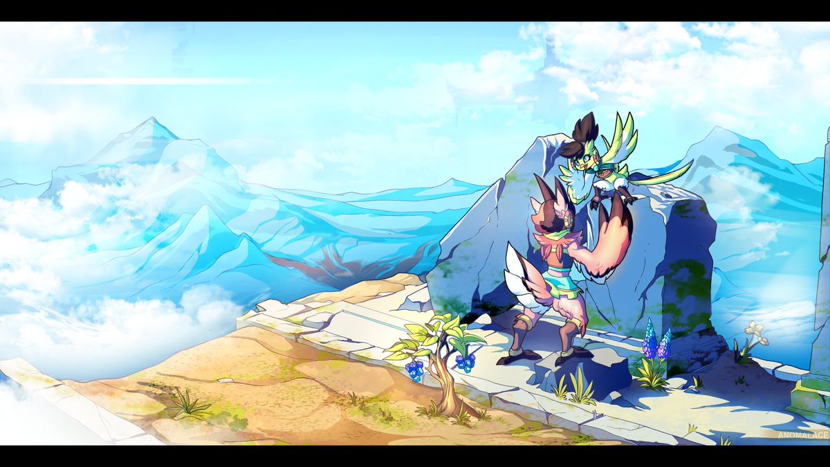 aNOTalace's tweet photo. I know it's late but dang I feel so proud of this aaAAA
Finished for a prompt in my art server✨

My #rito #oc birbs, Okhri and Pip!
#totk #totkart #totkfanart #digitalart #originalcharacter https://t.co/v3DVSdMIFU