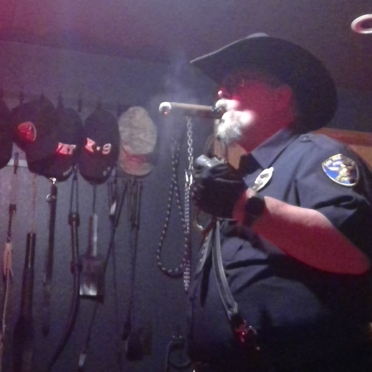 MstrLthr's tweet photo. This cigar cop is thinking about who to use these cuffs on...
#lthrcigarmstr #gaycigarcop #cigarcop #leatherdom #gaymaster #cigarfetish https://t.co/NQqckbStwo