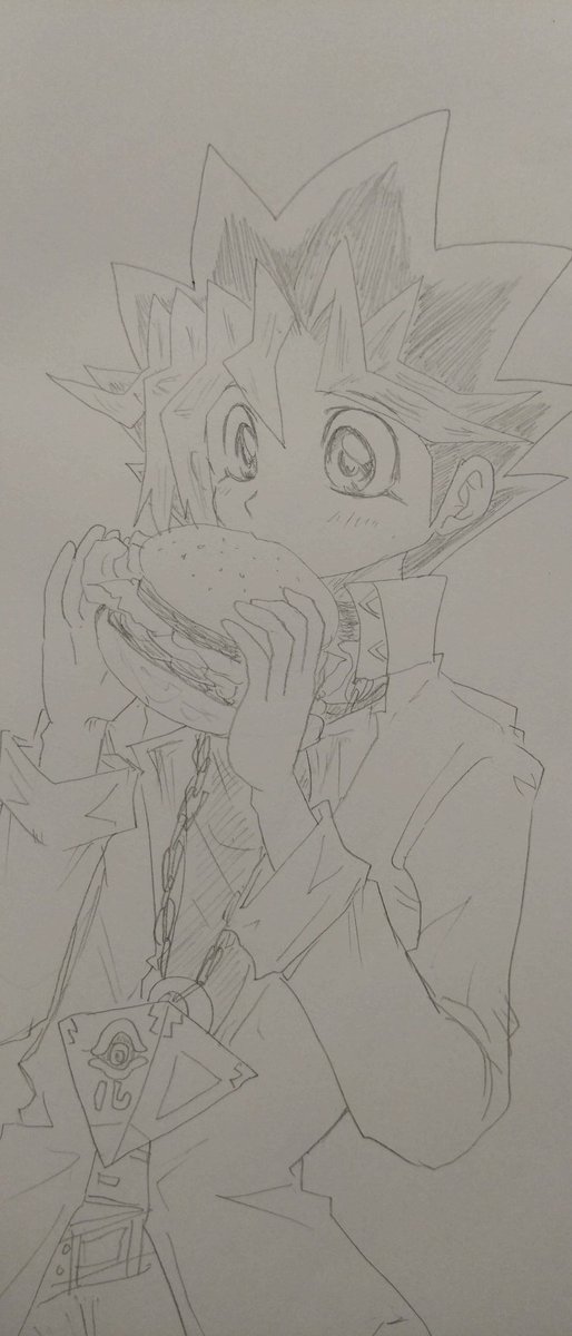 yugioh_aibooo's tweet image. #武藤遊戯生誕祭2023

おめでとう！遊戯くん！！
お顔かわいく描けた🍀