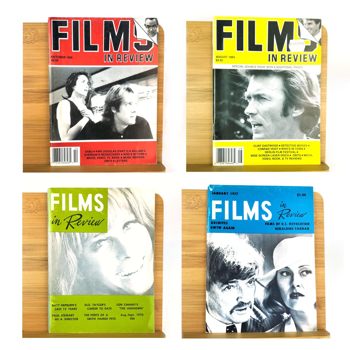 thriftlogicla's tweet photo. Mega ebay drop of FILMS IN REVIEW Magazines! From the '70s-'90s #filmsinreview #magazine #movies #moviemagazines #clinteastwood #tomcruise #fayedunaway #sylvesterstallone #bettedavis #seanconnery #audreyhepburn #maggiesmith #busbyberkeley #dwgriffith #thriftlogicla @thriftlogicla https://t.co/N9QlL09AeG