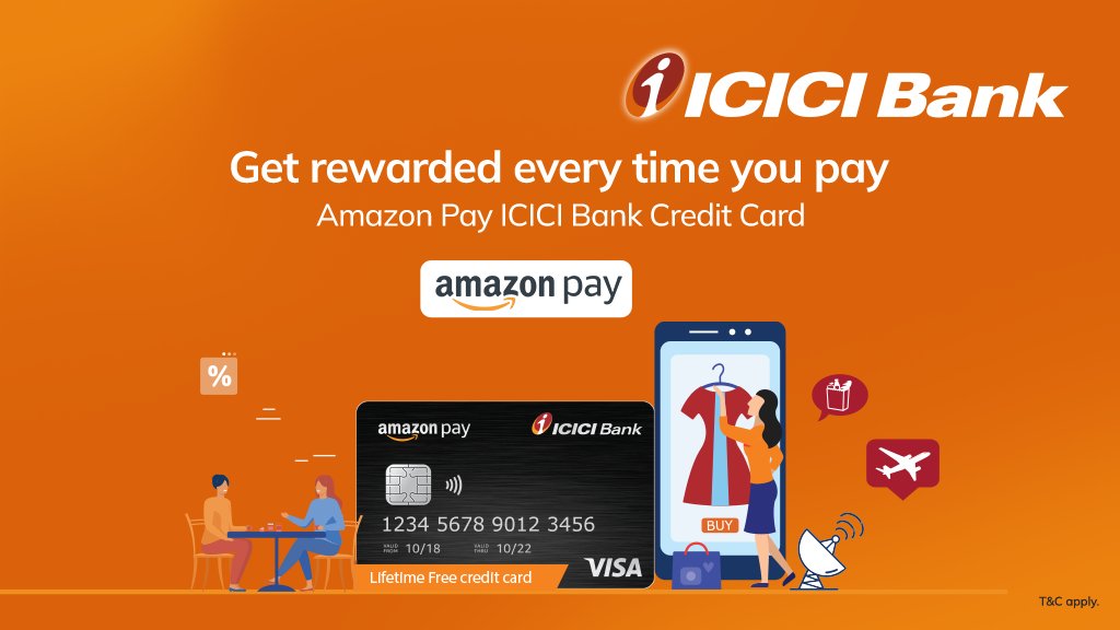 Elevate your shopping experience with the #AmazonPayICICIBankCreditCard and indulge in a world of exclusive perks and privileges, such as:
 
👉 15% savings on your dining bills
👉 Waiver of 1% on fuel surcharge
and more!
 
Know more: bit.ly/3ywyLlj