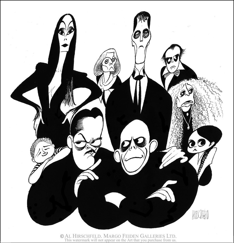 #AlHirschfeld #CharlesAddams #TheAddamsFamily