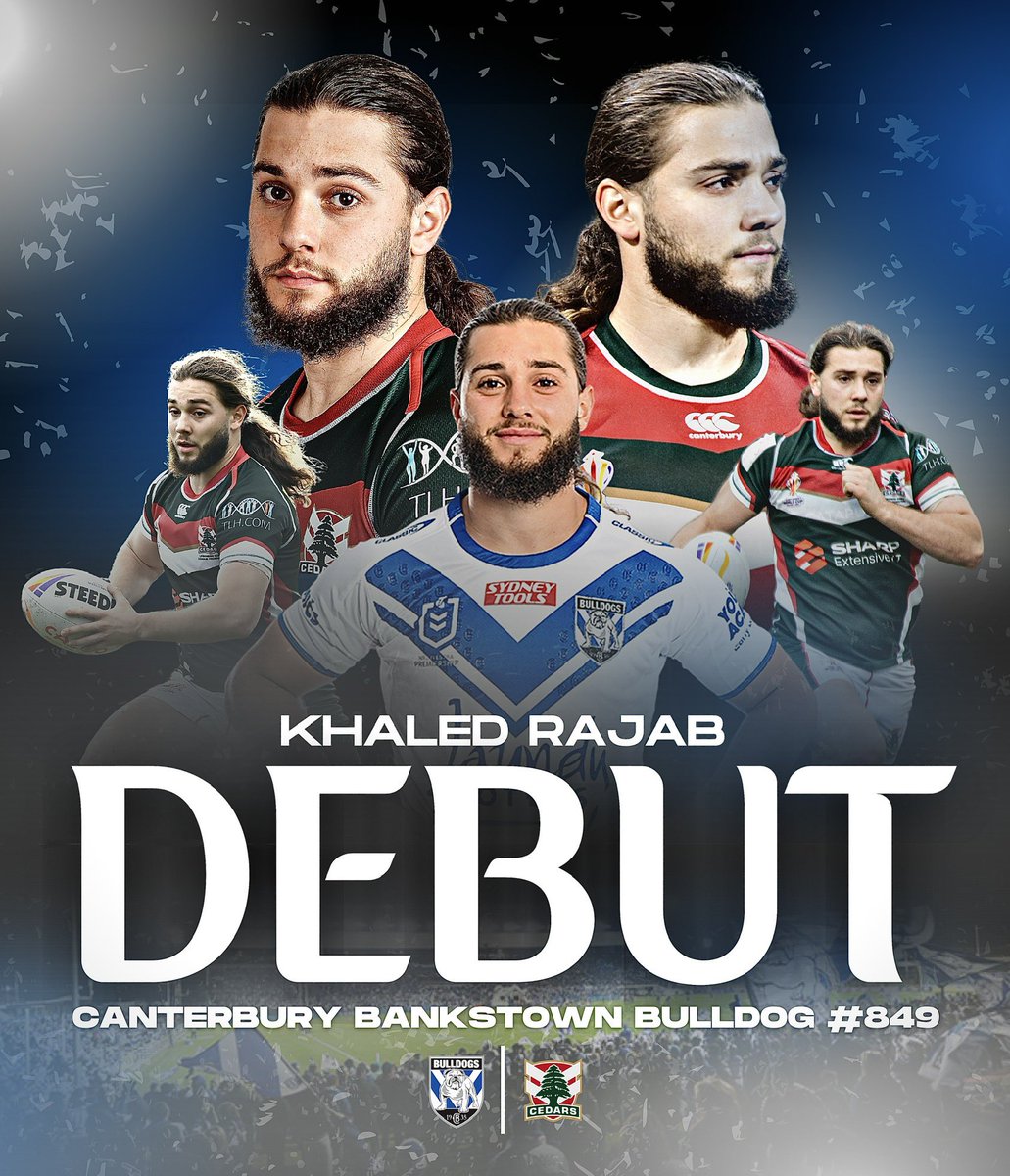 Lebanon Rugby League (@lebanonrl) on Twitter photo THIS JUST IN! Yet another Cedar plants himself into the NRL with our man Khaled Rajab set to make his First Grade debut today for his beloved <a href="/NRL_Bulldogs/">Canterbury-Bankstown Bulldogs</a>. ๐ถ
Congratulations Khaled, the whole nation is behind you and are so proud of you! ๐๐ผ๐ฑ๐ง | #LebanonRugbyLeague THIS JUST IN! Yet another Cedar plants himself into the NRL with our man Khaled Rajab set to make his First Grade debut today for his beloved <a href="/NRL_Bulldogs/">Canterbury-Bankstown Bulldogs</a>. ๐ถ
Congratulations Khaled, the whole nation is behind you and are so proud of you! ๐๐ผ๐ฑ๐ง | #LebanonRugbyLeague