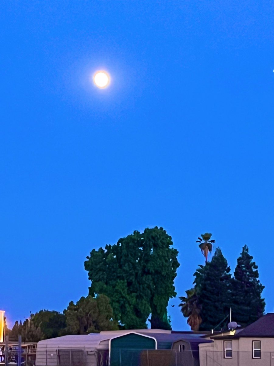This was our sunset and the moon last night on 6/2 #CentralCA