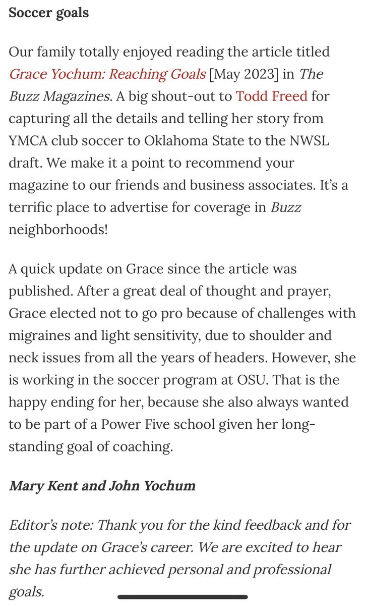 An update on Chicago Red Stars 2023 draft pick, Grace Yochum. #ChiStars

thebuzzmagazines.com/articles/2023/…