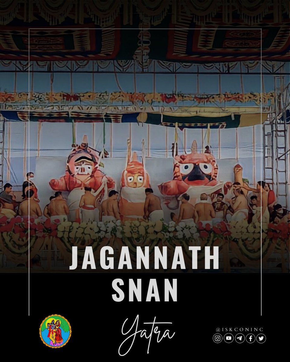 KCSociety_India's tweet photo. Glories Of Jagannath Snan Yatra.

#SrilaPrabhupada #KrishnaConsciousness #Krishna #HareKrishna #Iskconinc #vrindavan #jagannathpuri #orisa #jaijagannath #festival #celebration #sanatandharma https://t.co/nSITP3qnGP