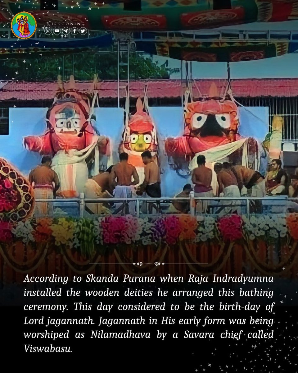 KCSociety_India's tweet photo. Glories Of Jagannath Snan Yatra.

#SrilaPrabhupada #KrishnaConsciousness #Krishna #HareKrishna #Iskconinc #vrindavan #jagannathpuri #orisa #jaijagannath #festival #celebration #sanatandharma https://t.co/nSITP3qnGP
