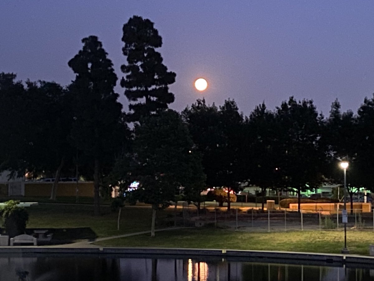 The Strawberry Moon over East L.A.