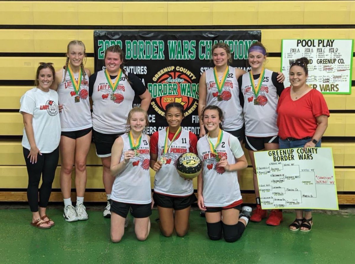 Wayne HS Girls Basketball starts off the summer going 5-0 in the Greenup County Border Wars!  Congrats ladies!