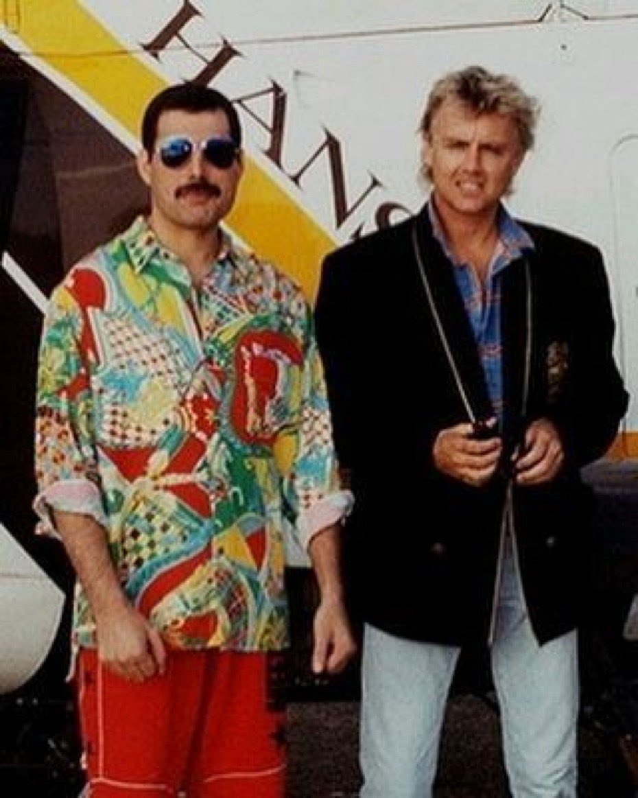 BESTIES 😎
#FreddieMercury 
#RogerTaylor #Queen