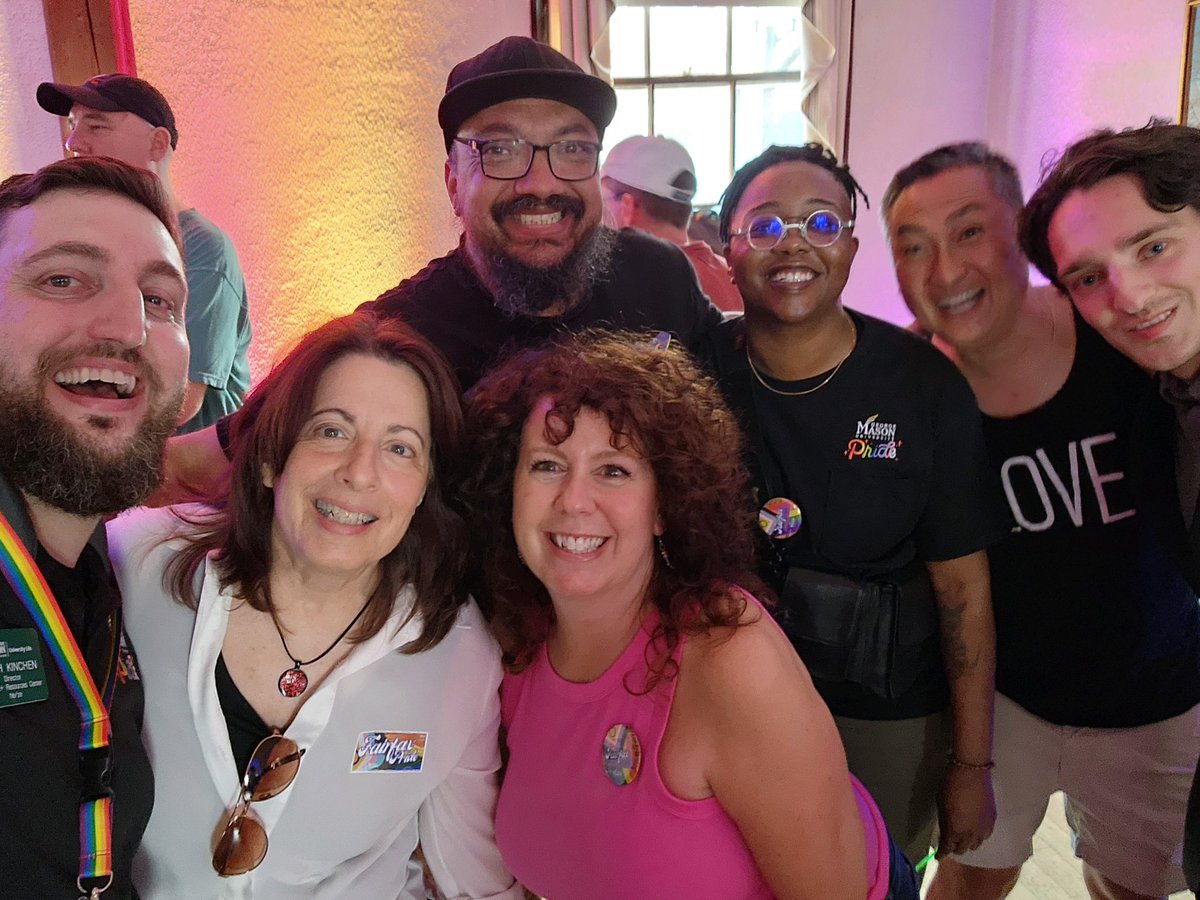 Pride fun w Mason colleagues at Fairfax city first ever Pride celebration.