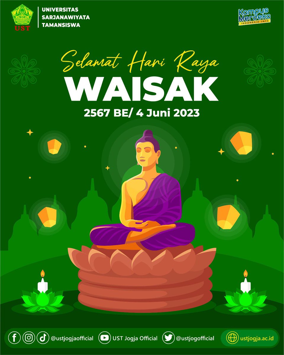 pardiminhadi's tweet photo. Selamat Hari Raya Waisak 2023/2567 BE (Buddhist Era). Sabbe Satta Bhavantu Sukithata. Semoga semua makhluk berbahagia. https://t.co/PimJJkBSYM