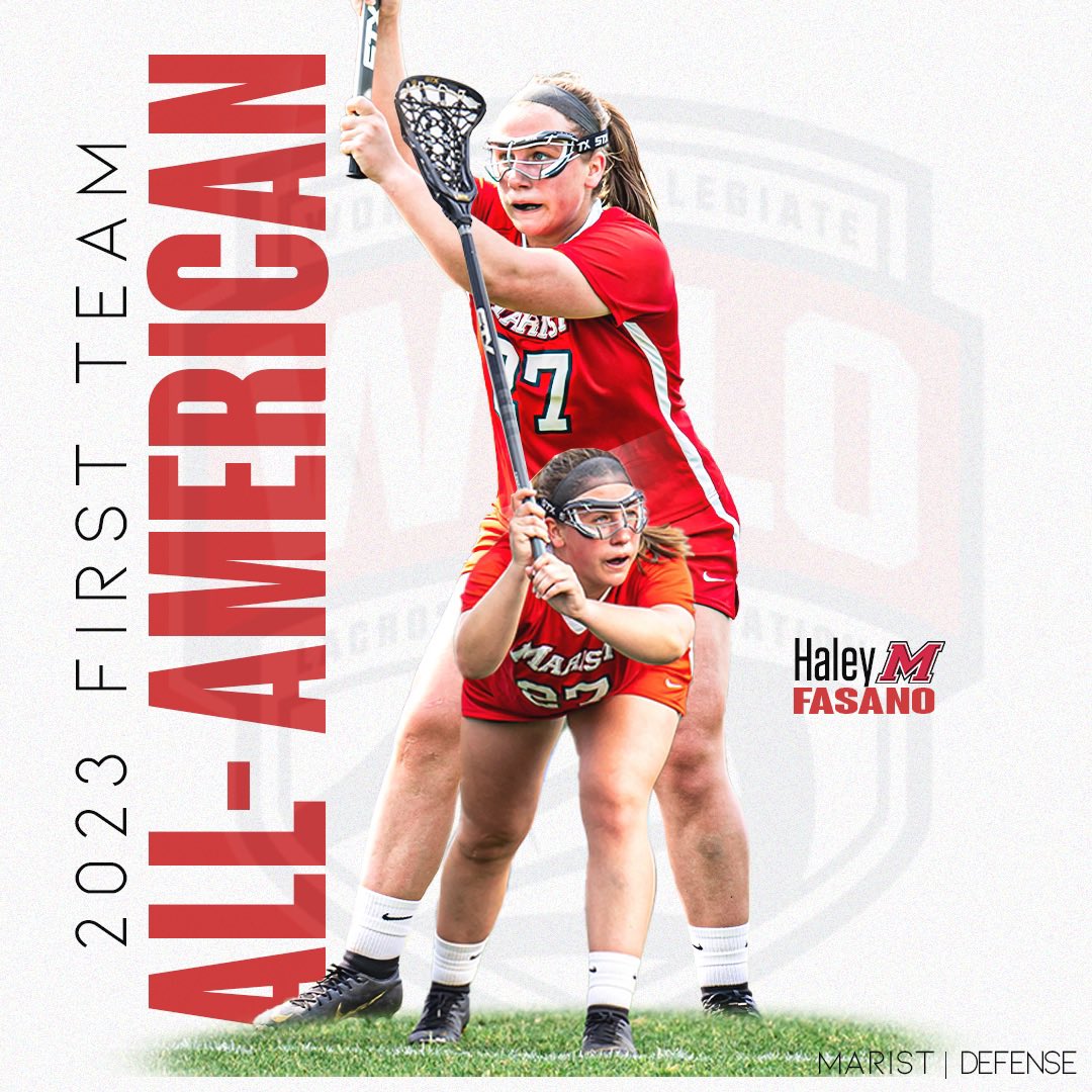 WCLO_US's tweet photo. Congratulations to our First Team All-American defensemen!

- Haley Fasano (Marist )
- Maya  Gaines (Loyola)
-  Ashleigh Hoag (Grand Valley )
- Mya Thibault (Binghamton https://t.co/f9vZWnAuNM