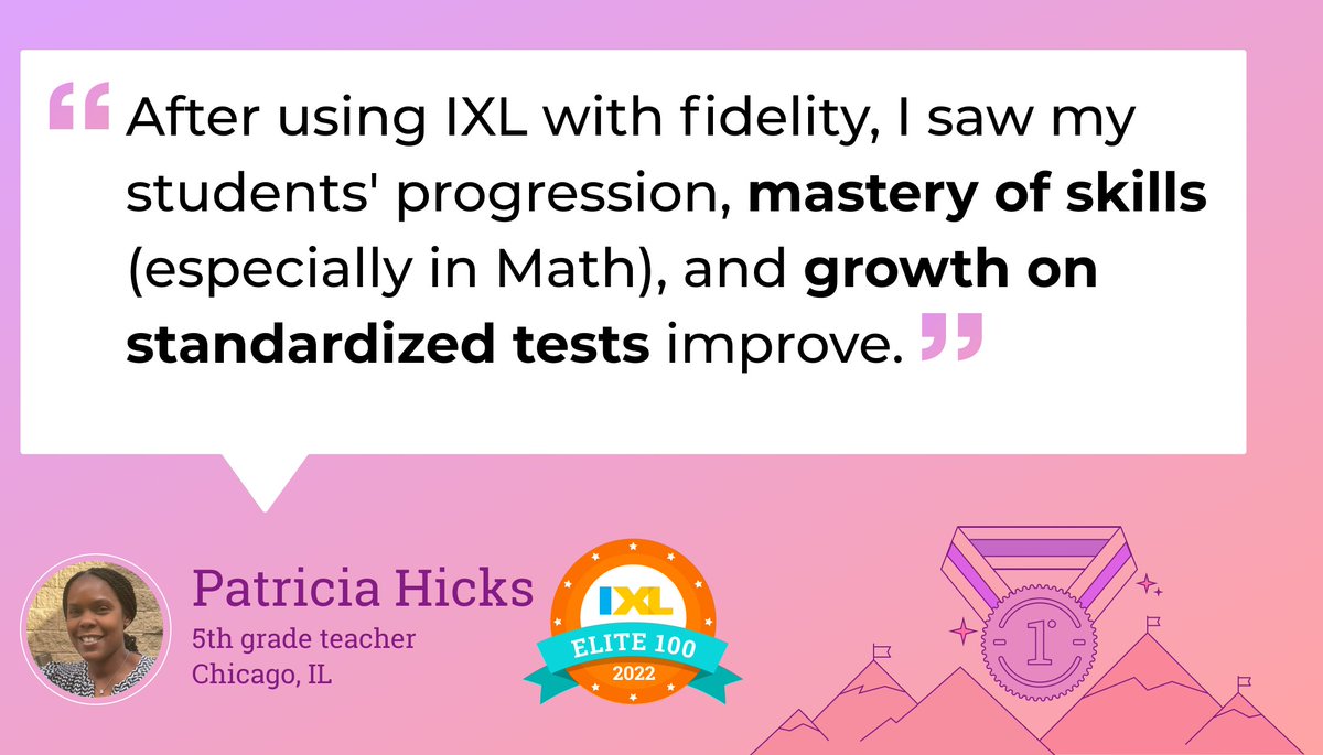 IXLLearning's tweet photo. IXL helps you prepare students for their end-of-year exams. Find out how to simplify your test prep: https://t.co/y3w4xdlj8i #IXLElite100 https://t.co/9vJYZQ90sO