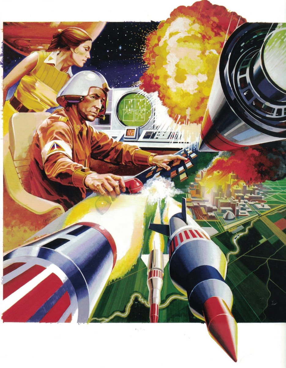 retroscifiart's tweet image. George Opperman - Missile Command (Atari, 1980)