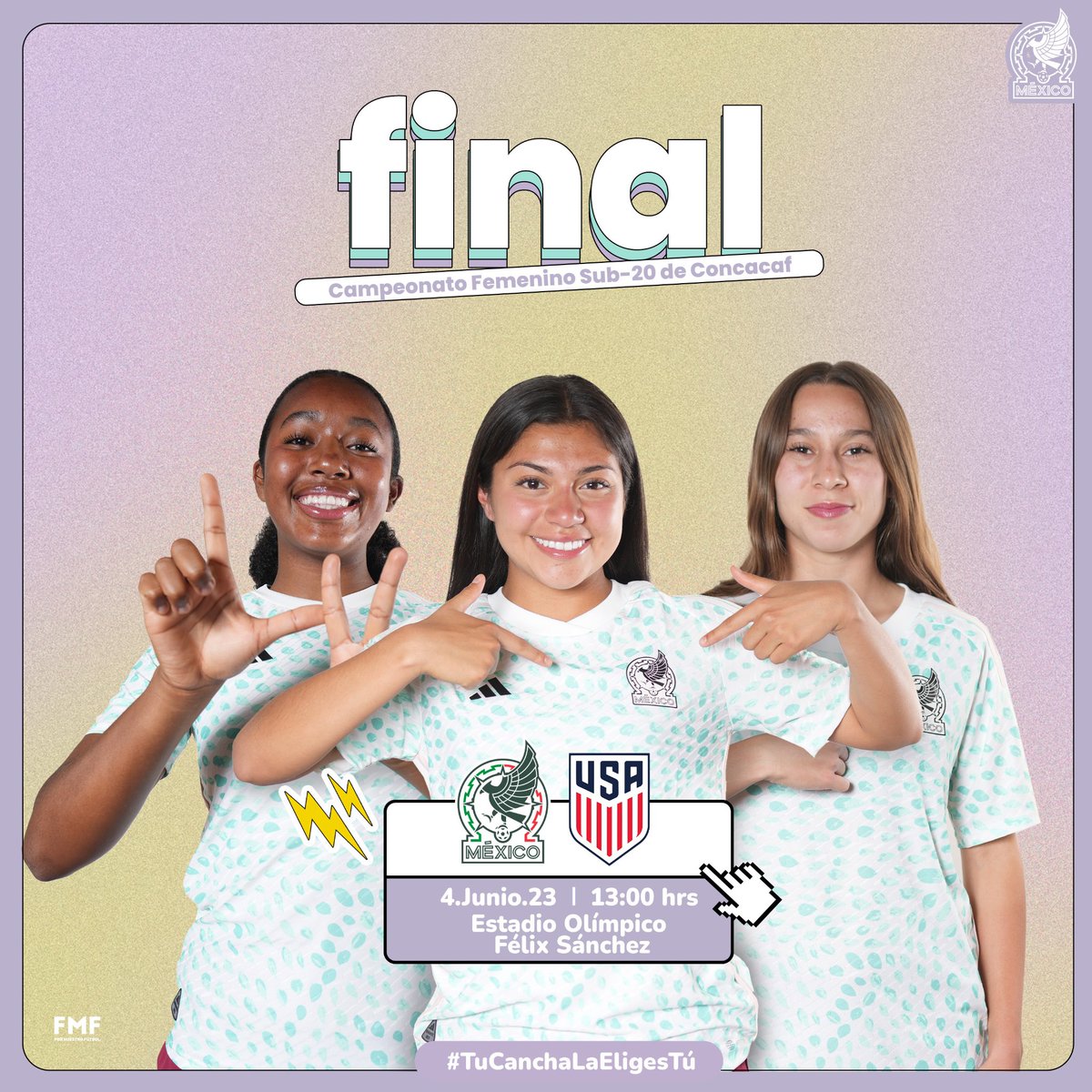 ¡VAMOS! 🩵 🇲🇽
Todos a apoyar a la #Sub20Fem en la Final del Premundial de Concacaf. 

Aquí se deja toda la buena vibra para mañana. 🫶🏻