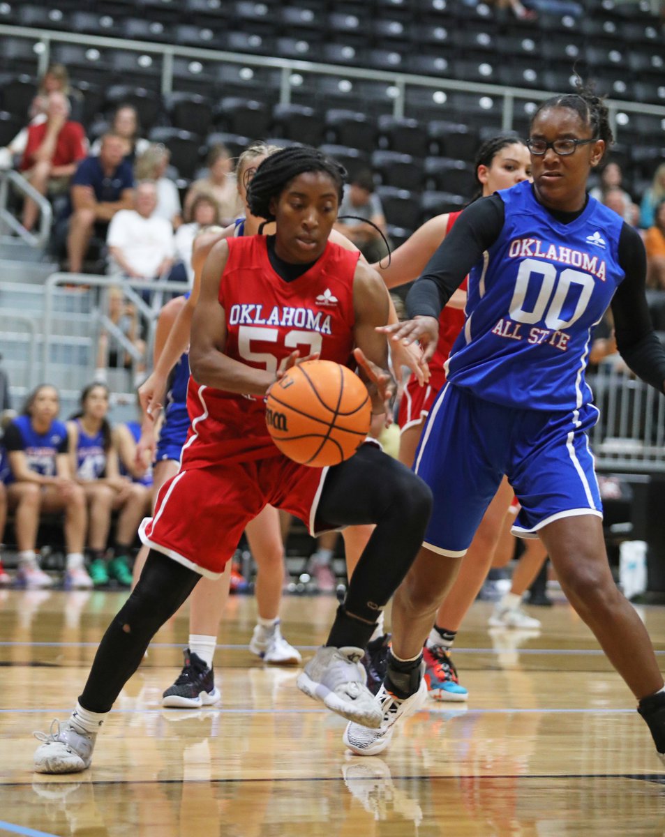 Three Mid-Del grads played in the Oklahoma Girls Basketball Coaches Association All-State game today at Mustang. Midwest City’s Mya Brown &amp; Carl Albert’s Ariana Diaz &amp; Kamryn Sutton represented the Large West team. Brown finished with 5 points, Diaz had 4 and Sutton 3. #okpreps