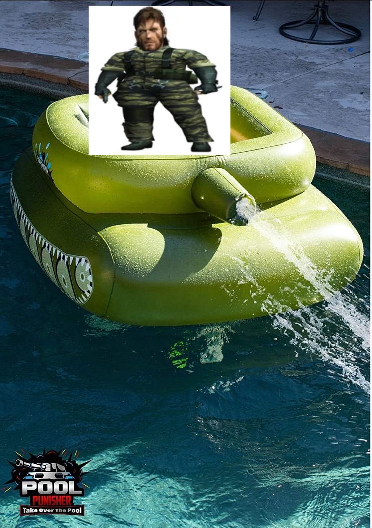 Rip big boss you would have loved inflatable tank pool float complete with a working cannon