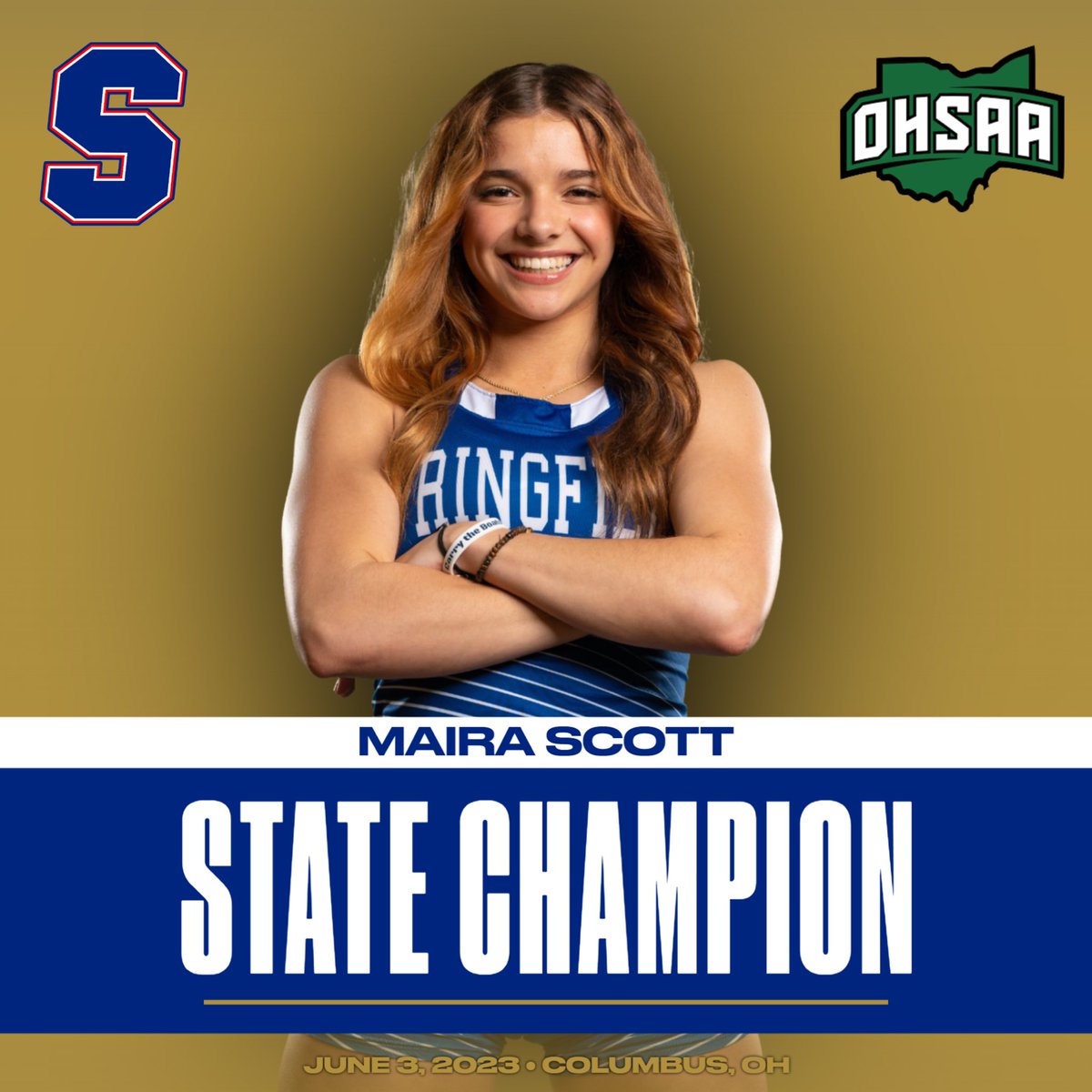 Maira Scott is the 2023 OHSAA Division 1 100 M Dash STATE CHAMPION! 🥇 #springfieldstrong <a href="/SpringfieldTF1/">Springfield Track & Field</a> @springfield_com