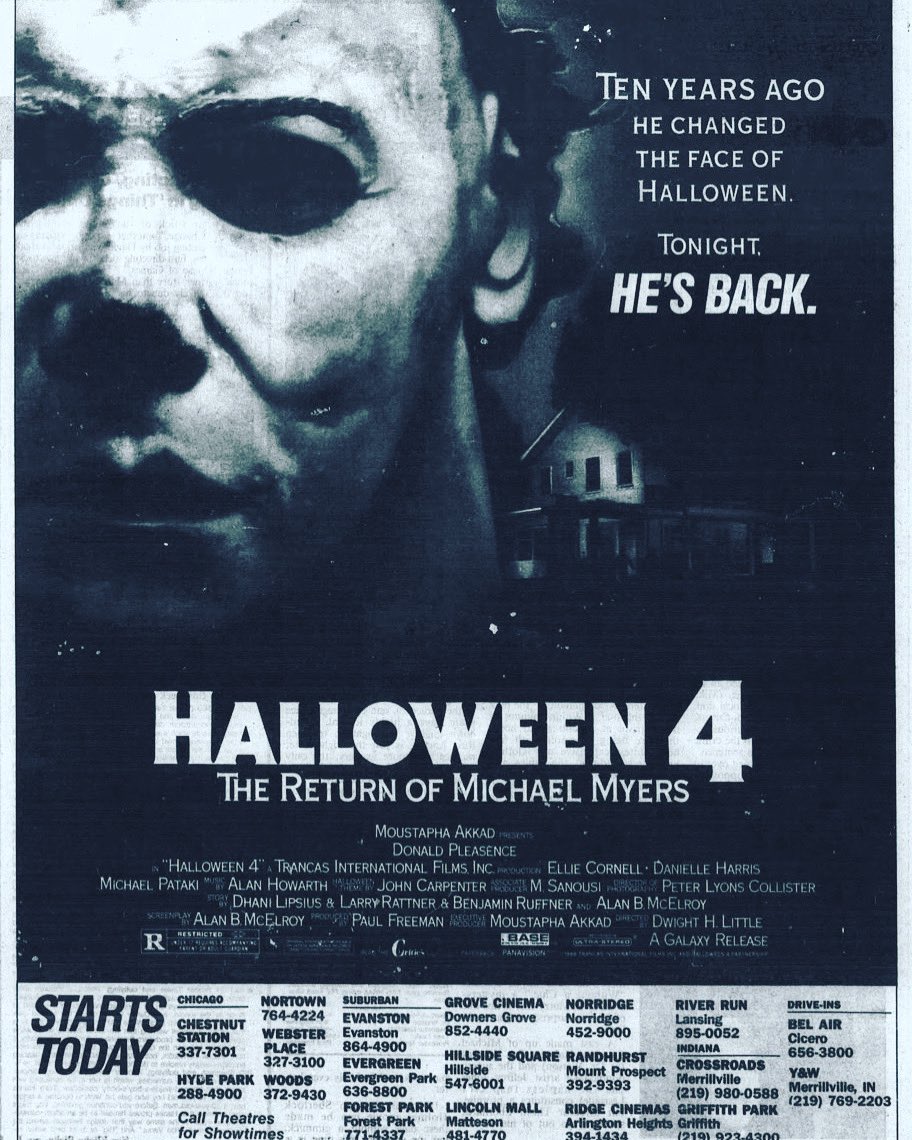 Halloween 4 was the first Halloween we saw in theaters. What was the first Halloween you saw in theaters from the franchise?