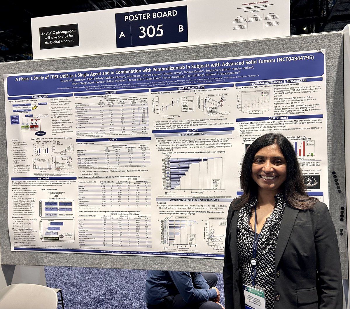 OU Health Stephenson Cancer Center (@stephensoncc) on Twitter photo Susanna Ulahannan, M.D., presenting “A phase 1 study of TPST-1495 as a single agent and in combination with pembrolizumab in patients with advanced solid tumors.”
ascopubs.org/doi/abs/10.120…
#ASCO23 Susanna Ulahannan, M.D., presenting “A phase 1 study of TPST-1495 as a single agent and in combination with pembrolizumab in patients with advanced solid tumors.”
ascopubs.org/doi/abs/10.120…
#ASCO23