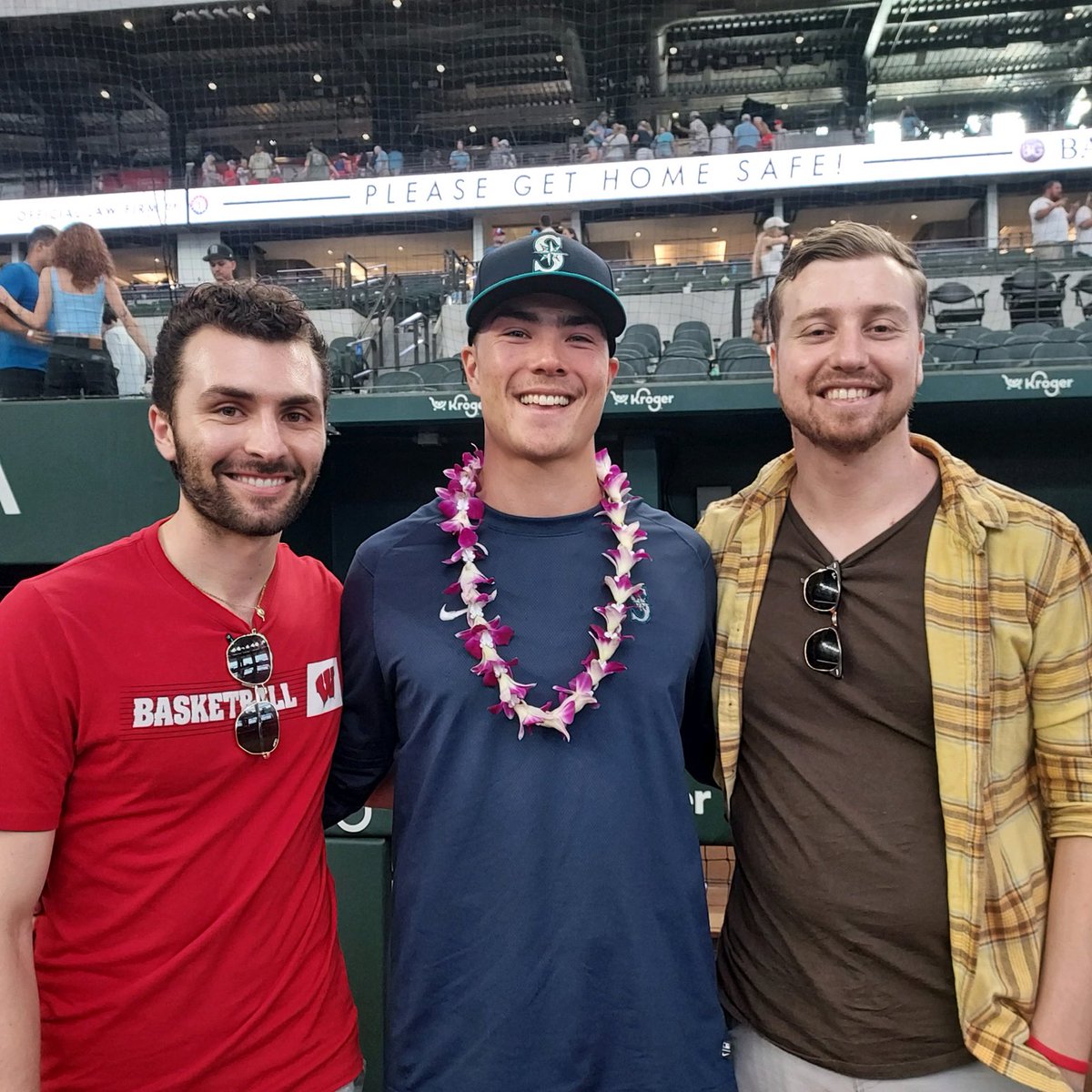 ronkroichick's tweet image. These boys went to preschool together 20 yrs ago. They ran around together so much, we dubbed them “The Three Amigos.” Today, Bryan (middle) made his MLB debut for the Mariners in Arlington, Texas — and Trevin (my son) and Jason were both there to watch. So cool! Congrats, Bryan!