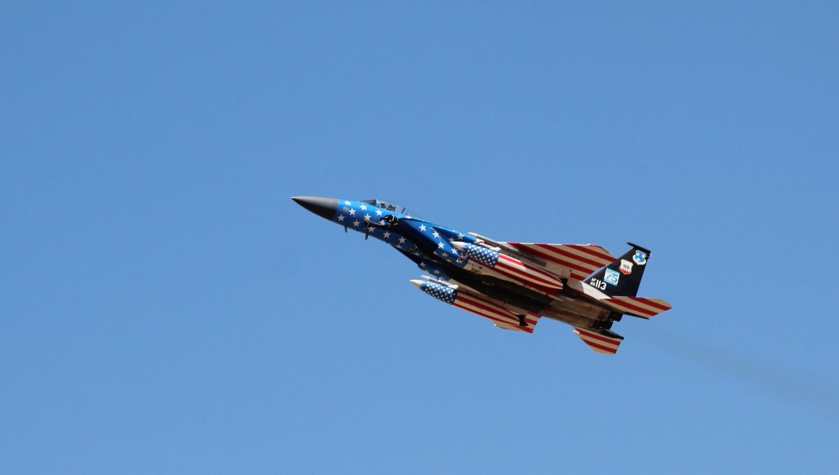 7MVT485's tweet image. #F15C 144th Fighter Wing F-15C tail     85-113 launching from KFAT - June 03 2023