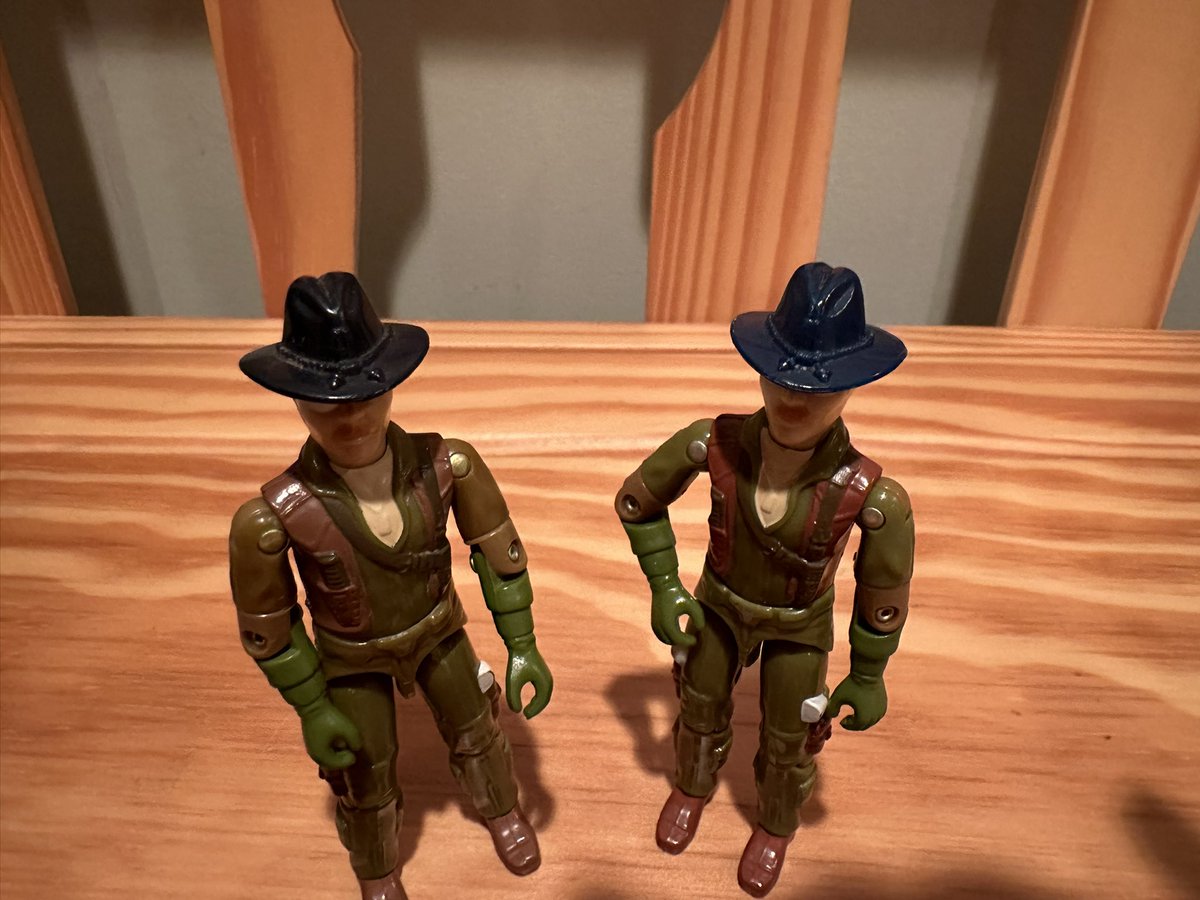 My #GIJoe Journey - Class of ‘83

It’s said there are no variations to Wild Bill, but these two clearly have different shades of hat. 🤠

#YoJoeJune 💥💥

#YoJoe #ARAH #ActionFigures #Collectibles #GIJoeCollector #GIJoePhotography #JoeNation #ToyPhotography #VintageToys