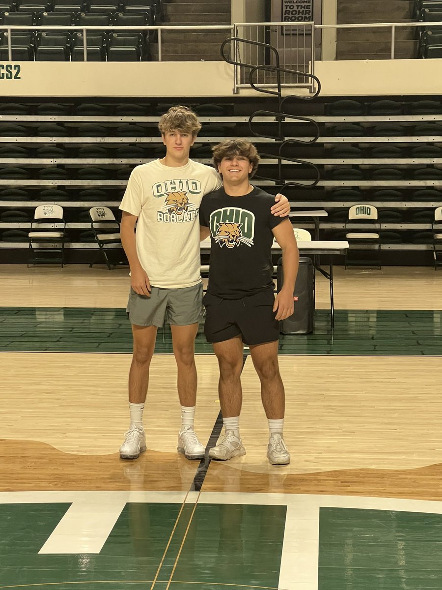 timcourtad's tweet photo. The boys are checking out Ohio U campus today. Looking forward to Football camp tomorrow! @CourtadCurt @V_courtad33 @OhioBobcats @OhioFootball https://t.co/Gu0RFbfGRy