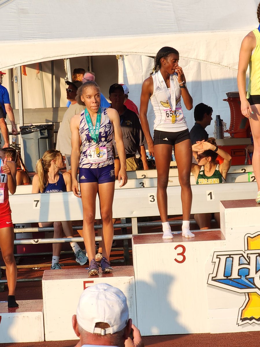 Congratulations to J'NQE Jackson on placing 5th in 300 M. Hurdles in a new school record of 44.31!!!