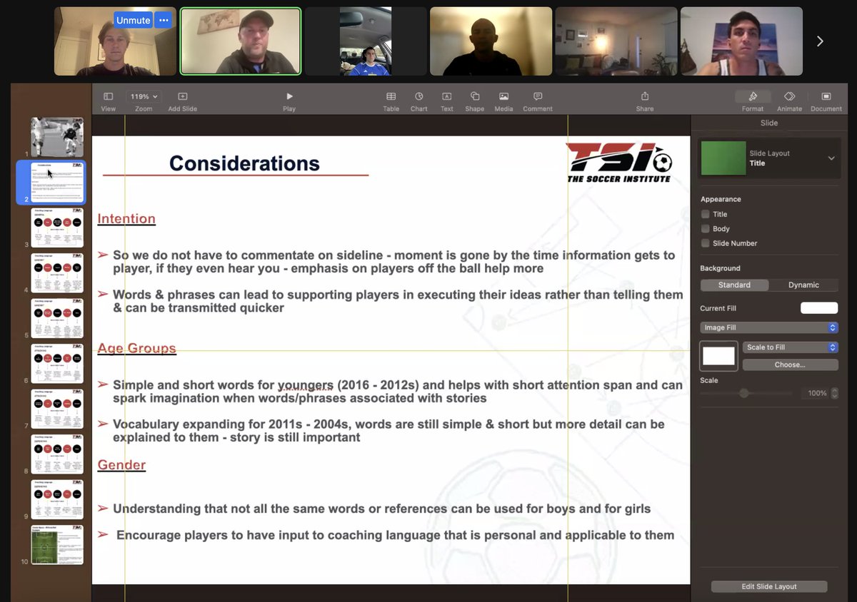 Thank you to <a href="/lifefutbolsyst/">Lifefutbol</a> for the wisdom about Positive Coaching Language. We had a Zoom meeting with the Cardiff Sockers coaches and sparked some really beneficial conversations. 

We appreciate your help and football knowledge!
#nosecrets #platformtoplay #bestpractices