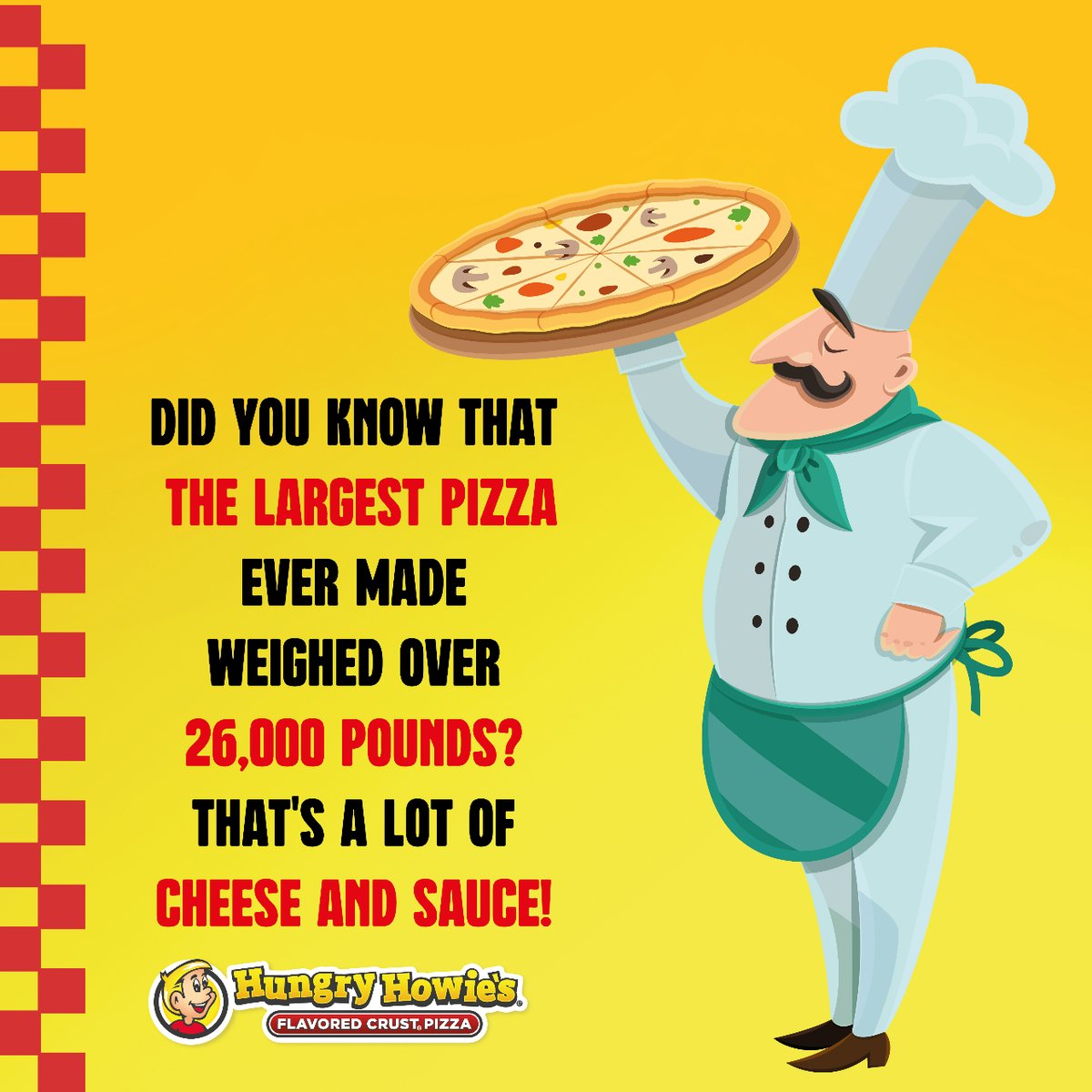 Did you know the largest pizza ever made?  #SaturdayBliss #SliceOfHappiness #WeekendIndulgence