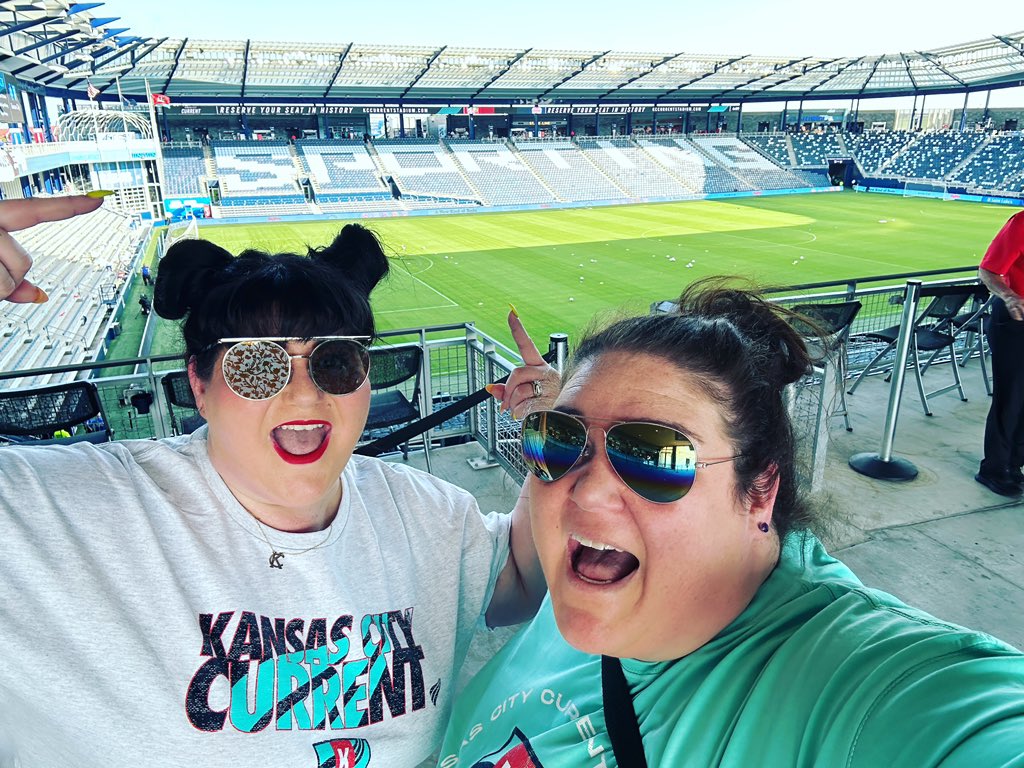 Our first KC CURRENT GAME! KC BABY! #tealrising #kccurrent #kcbaby