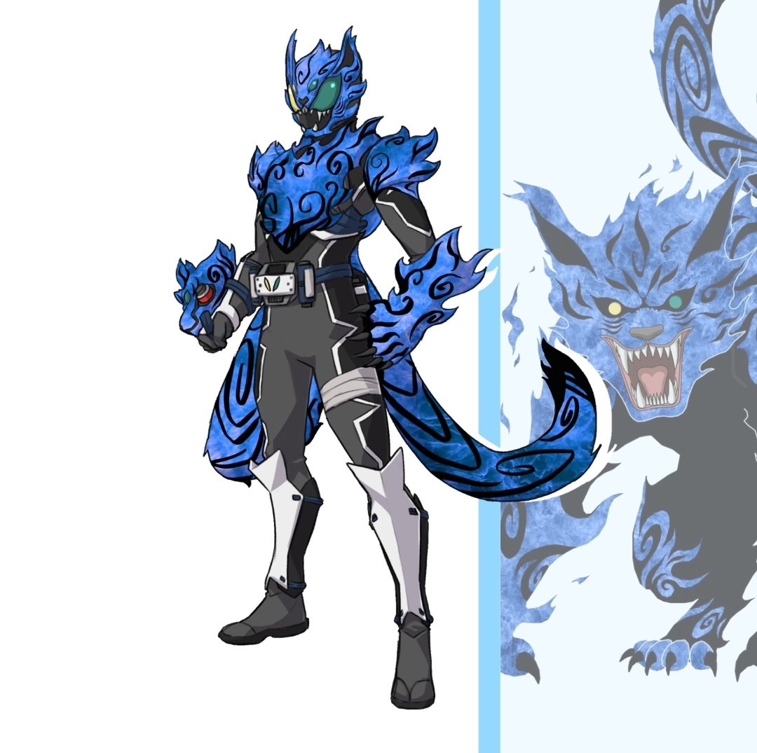1boy male focus armor tokusatsu dragon rider belt wolf  illustration images