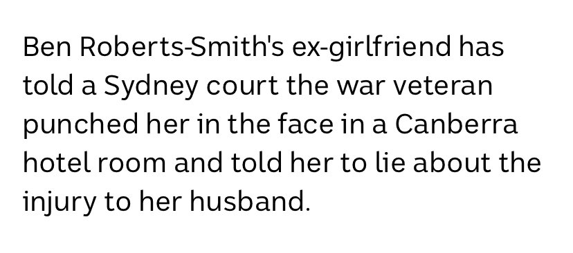 In the extraordinary fall out of the #BenRobertsSmith trial I keep thinking of this woman. BRS was found to be a liar , violent and threatening. But not guilty in this matter. Why is it always so much harder for woman in Domestic Violence cases to win , to be believed?