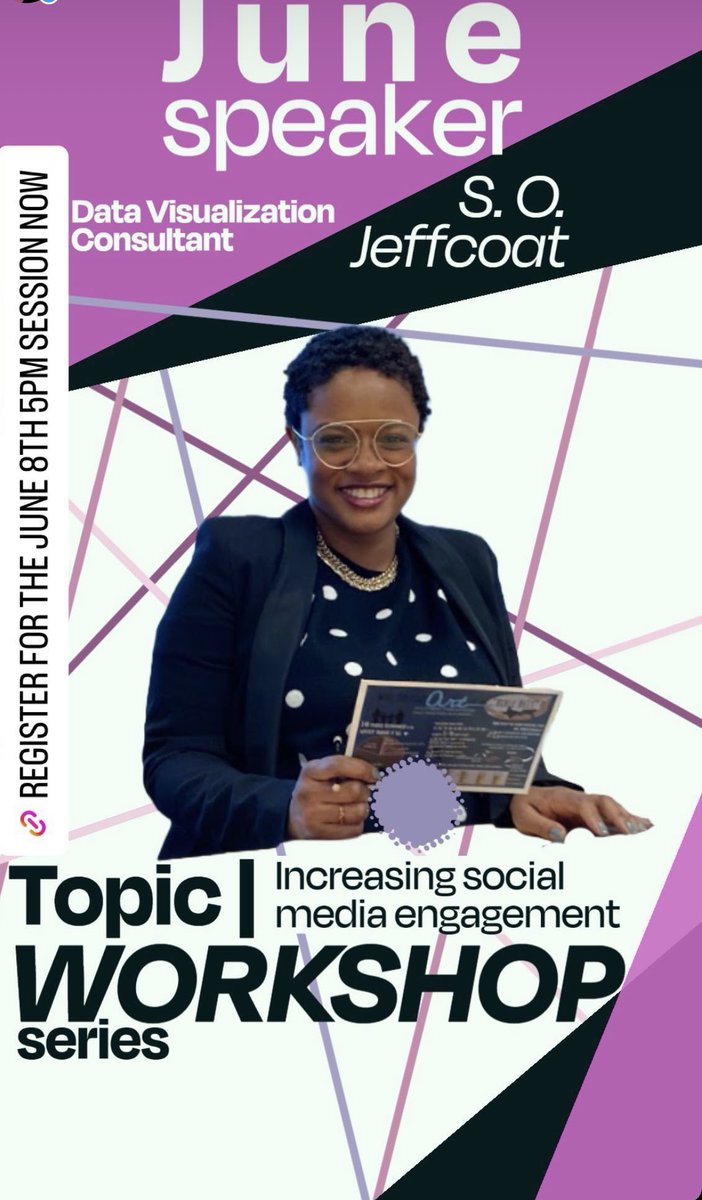 SOJeffcoat's tweet photo. Join me on June 8 to discuss the science and savvy of social media engagement!

@scartscomm #scartsnetwork #socialmedia #engagement #getsocial #art #data https://t.co/hydrdk4iy5