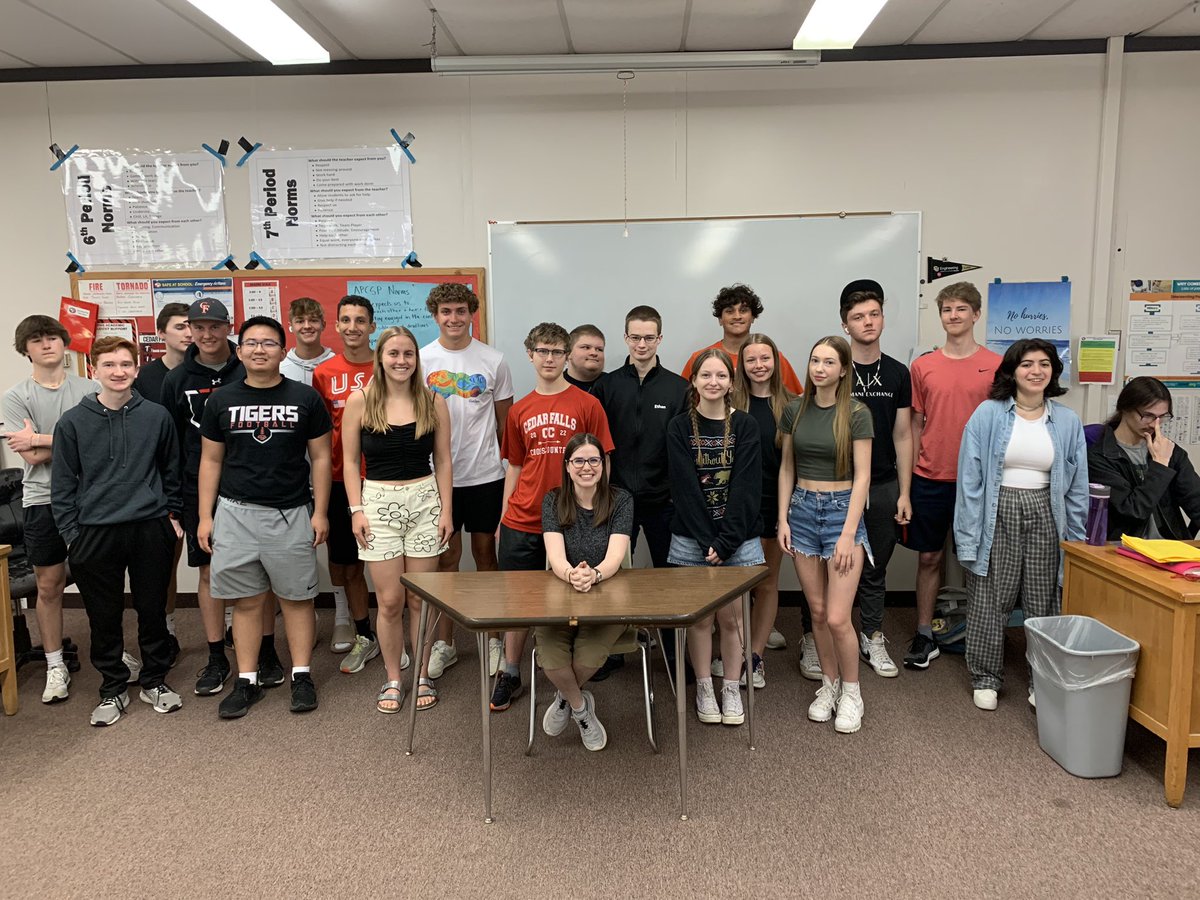 My #APCSP class is super done now, but I did get a group picture! This group of kids is special every year, but this year especially ❤️🖤 #TigerPride
