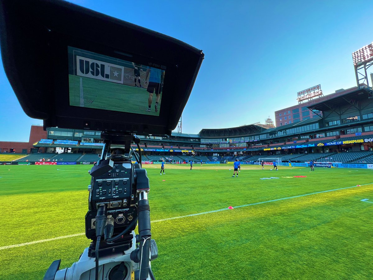 901RonGuidry's tweet image. Nice night to do some #makingtv for @Memphis901FC and the @USLChampionship