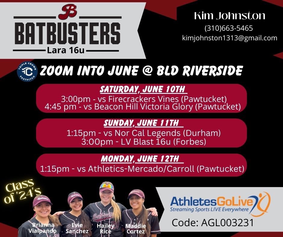 This years Zoom into June schedule! 
#ocbb #batbusters #24’ @OcbatbustersL